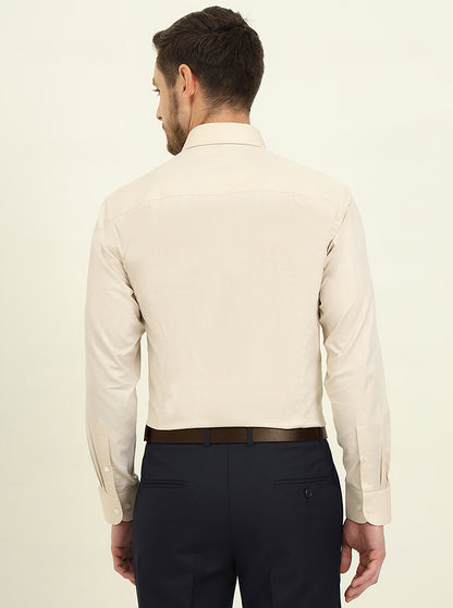 Fawn Solid Slim Fit Formal Shirt | Metal