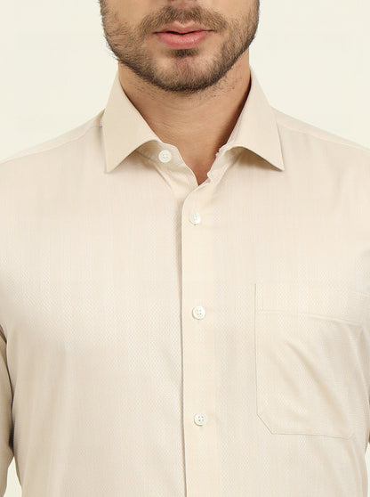 Fawn Solid Slim Fit Formal Shirt | Metal