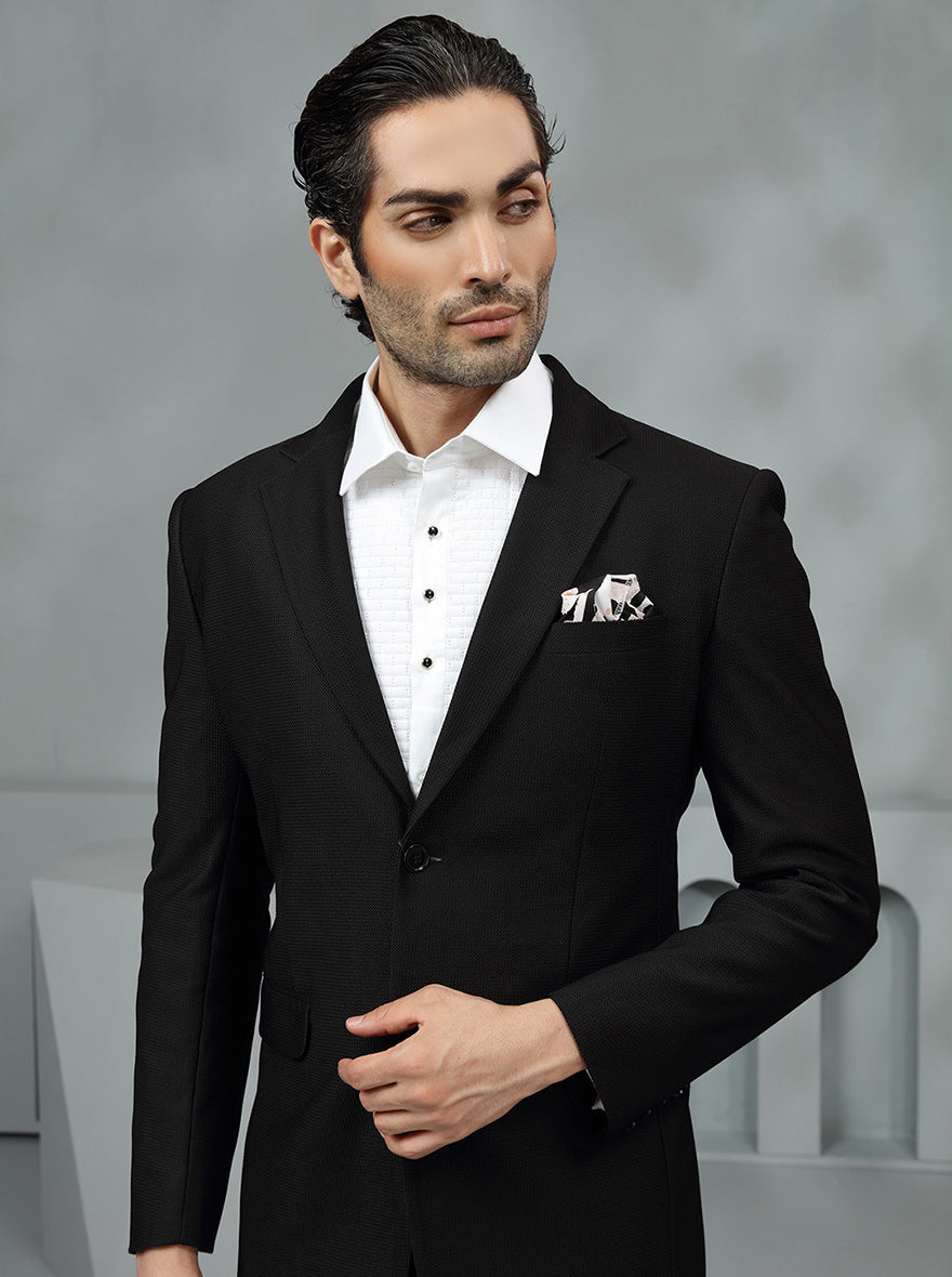 Black Solid Suit | JadeBlue