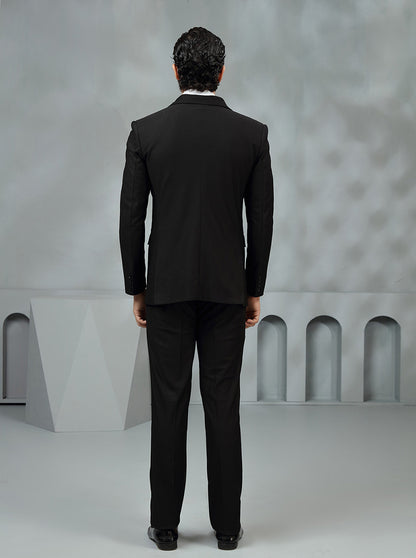 Black Solid Suit | JadeBlue