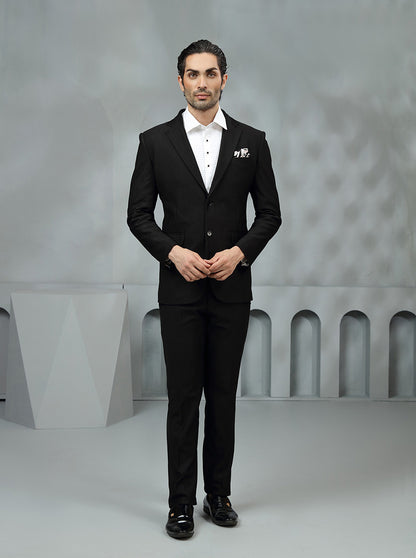 Black Solid Suit | JadeBlue