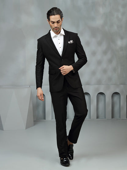 Black Solid Suit | JadeBlue