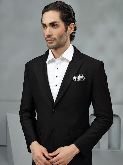 Black Solid Suit | JadeBlue