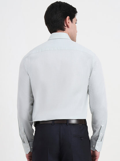 Pista Green Solid Regular Fit Formal Shirt | JadeBlue