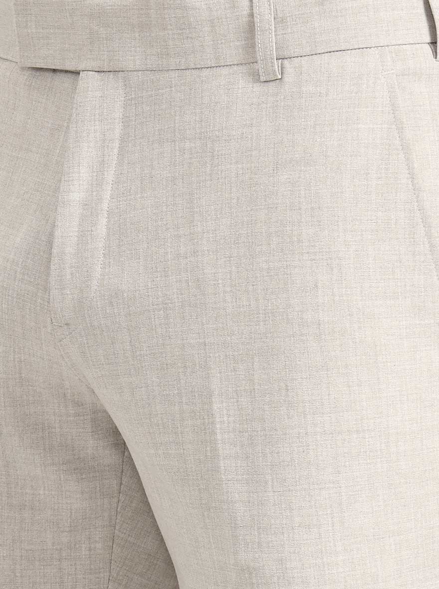 Fawn Solid Super Slim Fit Formal Trouser | JadeBlue Youth