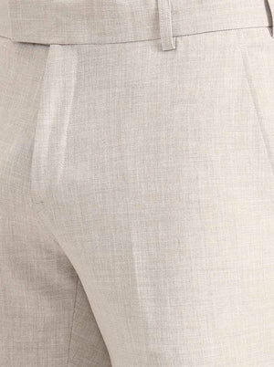 Fawn Solid Super Slim Fit Formal Trouser | JadeBlue Youth