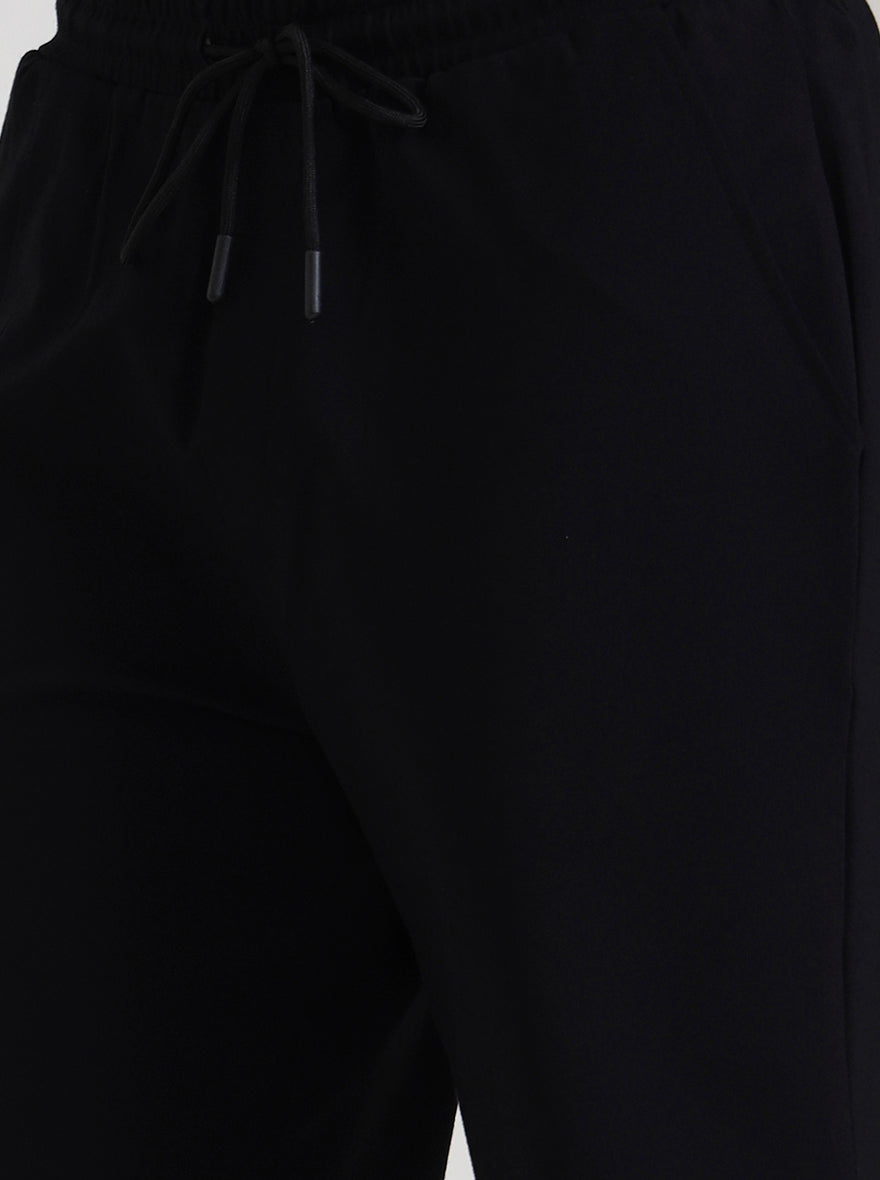 Black Solid Slim Fit Shorts | JadeBlue