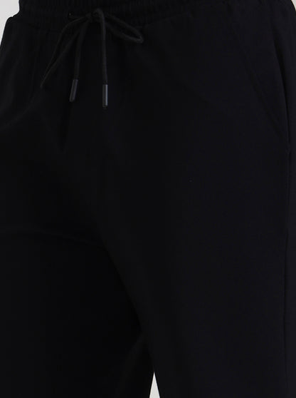 Black Solid Slim Fit Shorts | JadeBlue