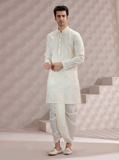 Cream Embroidered Kurta Pajama | TULA
