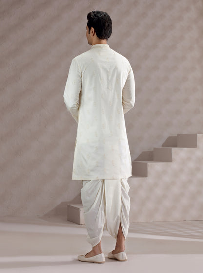 Cream Embroidered Kurta Pajama | TULA