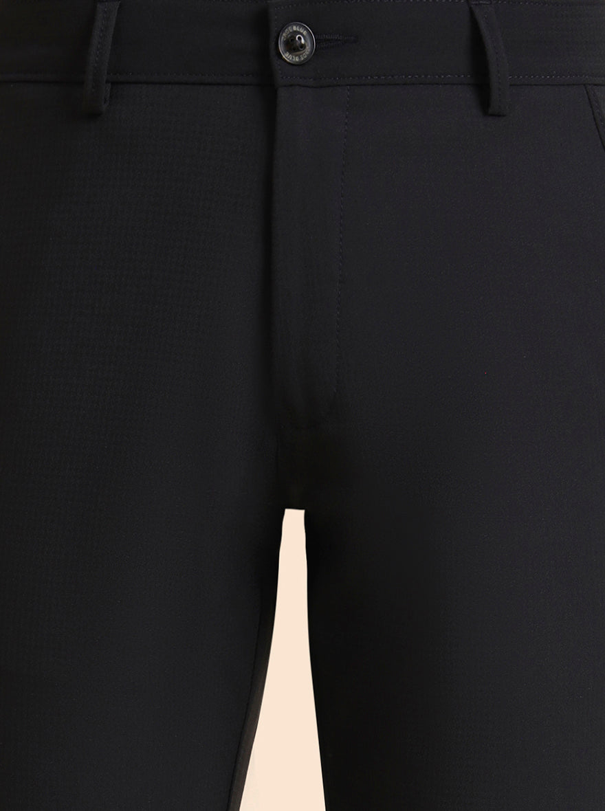 Dark Grey Solid Slim Fit Club Wear Trouser | JB Studio