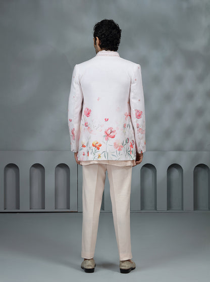 Pink Printed Indowestern | TULA