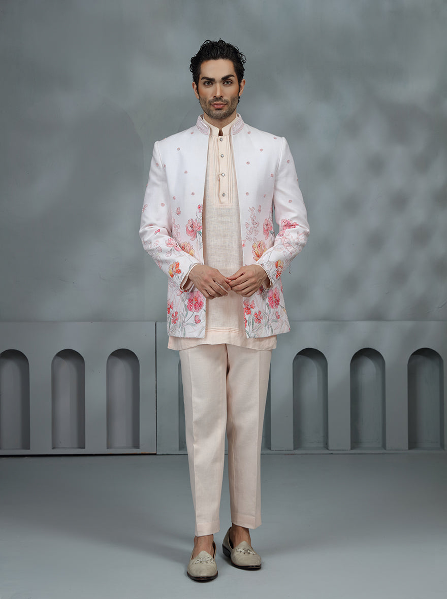 Pink Printed Indowestern | TULA