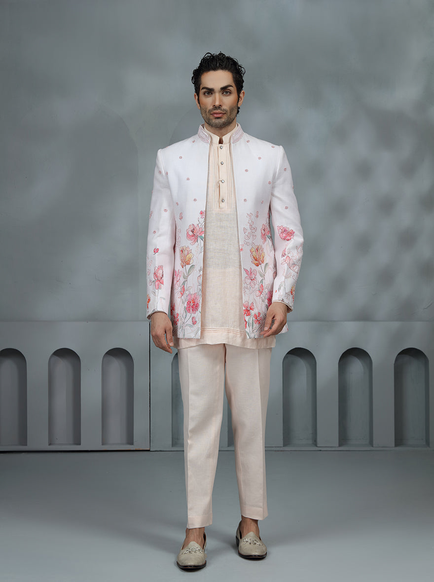 Pink Printed Indowestern | TULA
