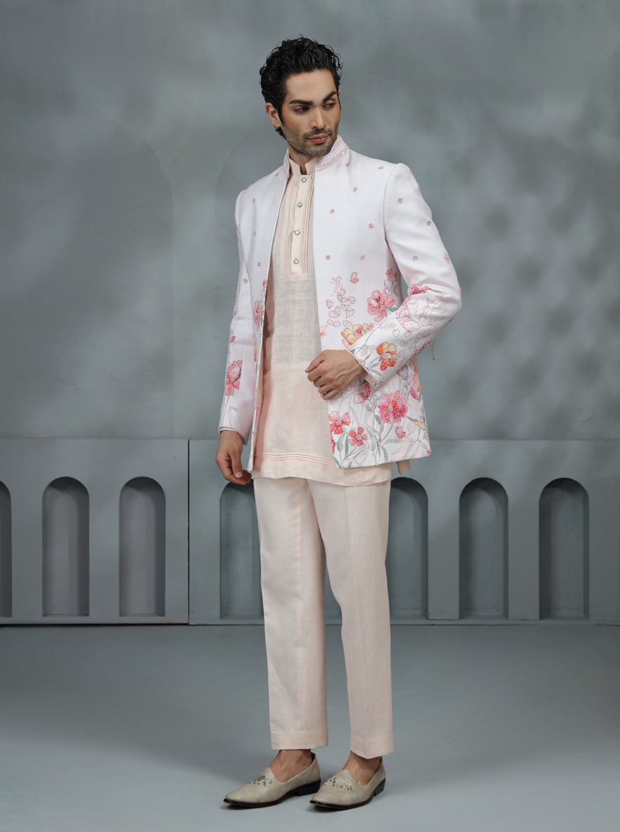 Pink Printed Indowestern | TULA