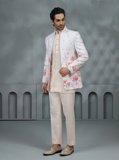 Pink Printed Indowestern | TULA