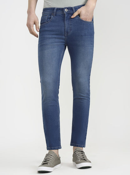 Blue Solid Urban Fit Jeans | Greenfibre