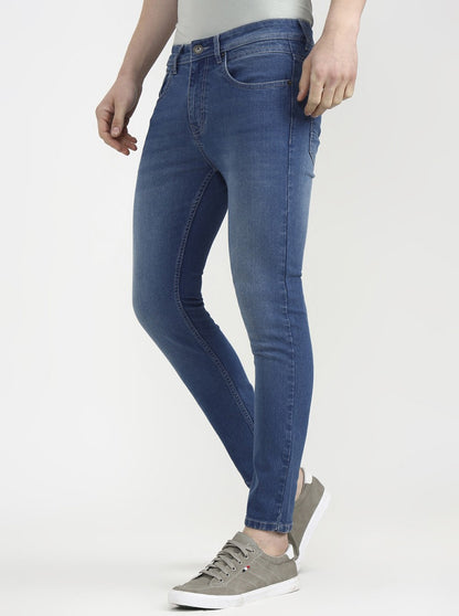 Blue Solid Urban Fit Jeans | Greenfibre
