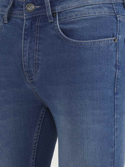 Blue Solid Urban Fit Jeans | Greenfibre