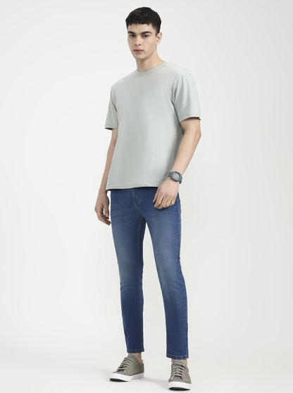 Blue Solid Urban Fit Jeans | Greenfibre