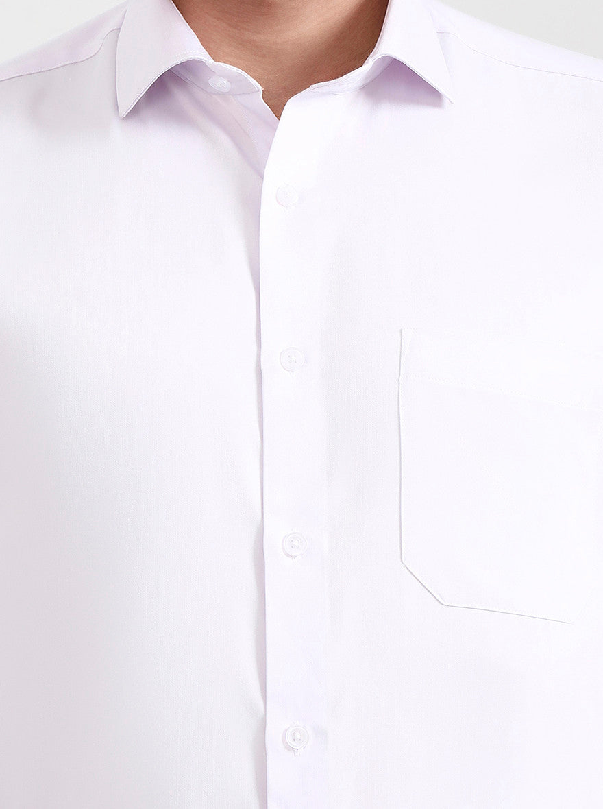 Light Purple Solid Slim Fit Formal Shirt | Greenfibre
