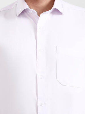 Light Purple Solid Slim Fit Formal Shirt | Greenfibre