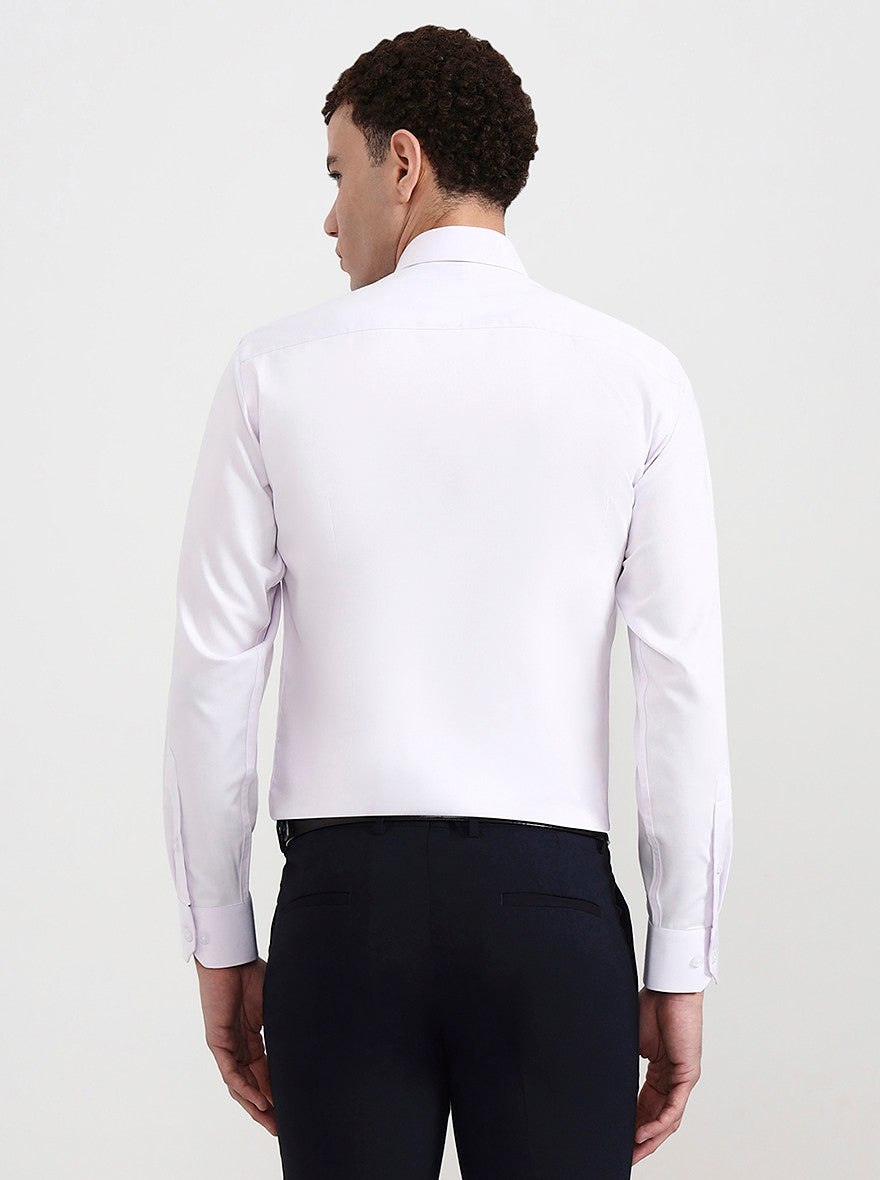 Light Purple Solid Slim Fit Formal Shirt | Greenfibre