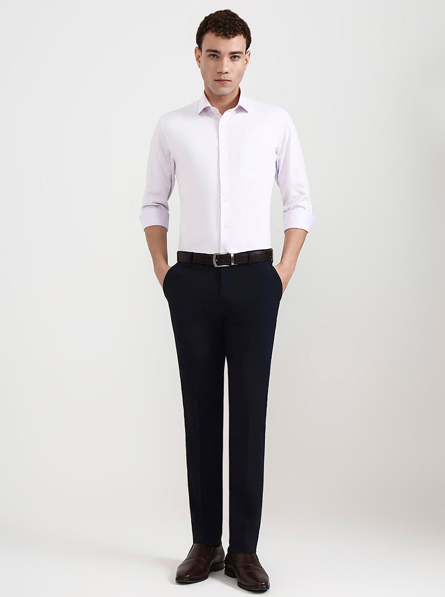 Light Purple Solid Slim Fit Formal Shirt | Greenfibre