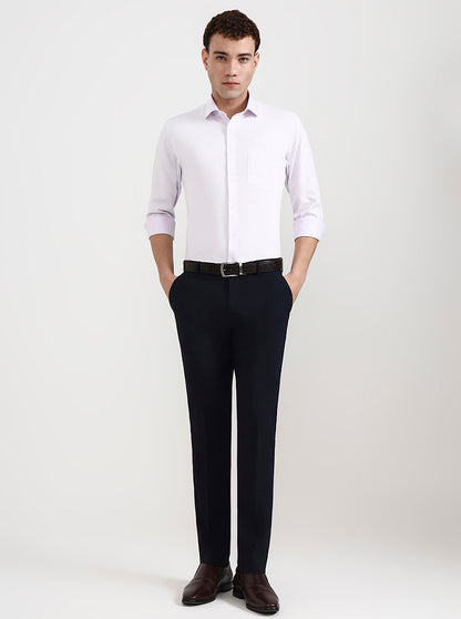 Light Purple Solid Slim Fit Formal Shirt | Greenfibre