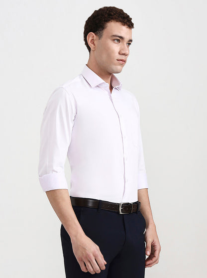 Light Purple Solid Slim Fit Formal Shirt | Greenfibre