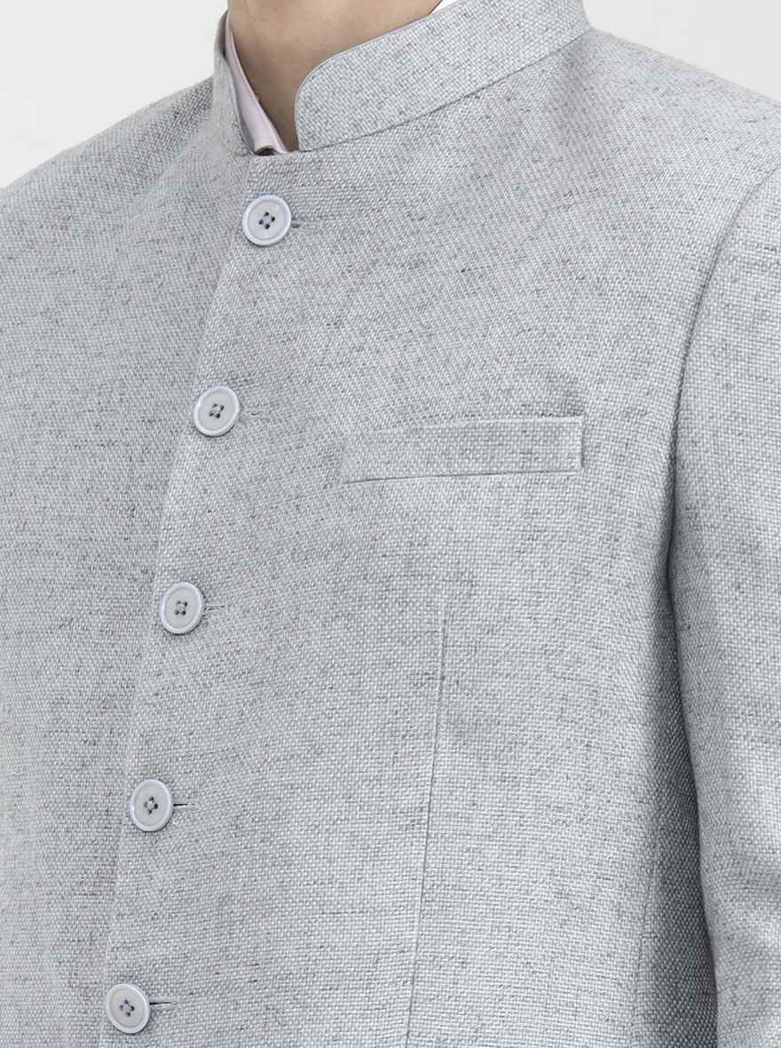 Grey Solid Jodhpuri | Wyre