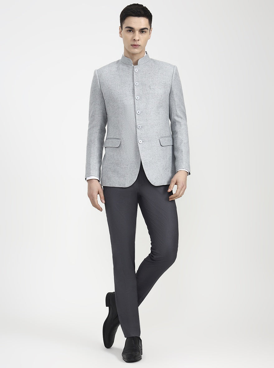 Grey Solid Jodhpuri | Wyre