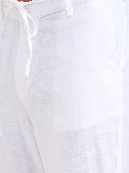White Solid Regular Fit Track Pant | JadeBlue