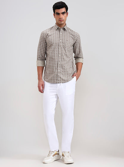 White Solid Regular Fit Track Pant | JadeBlue