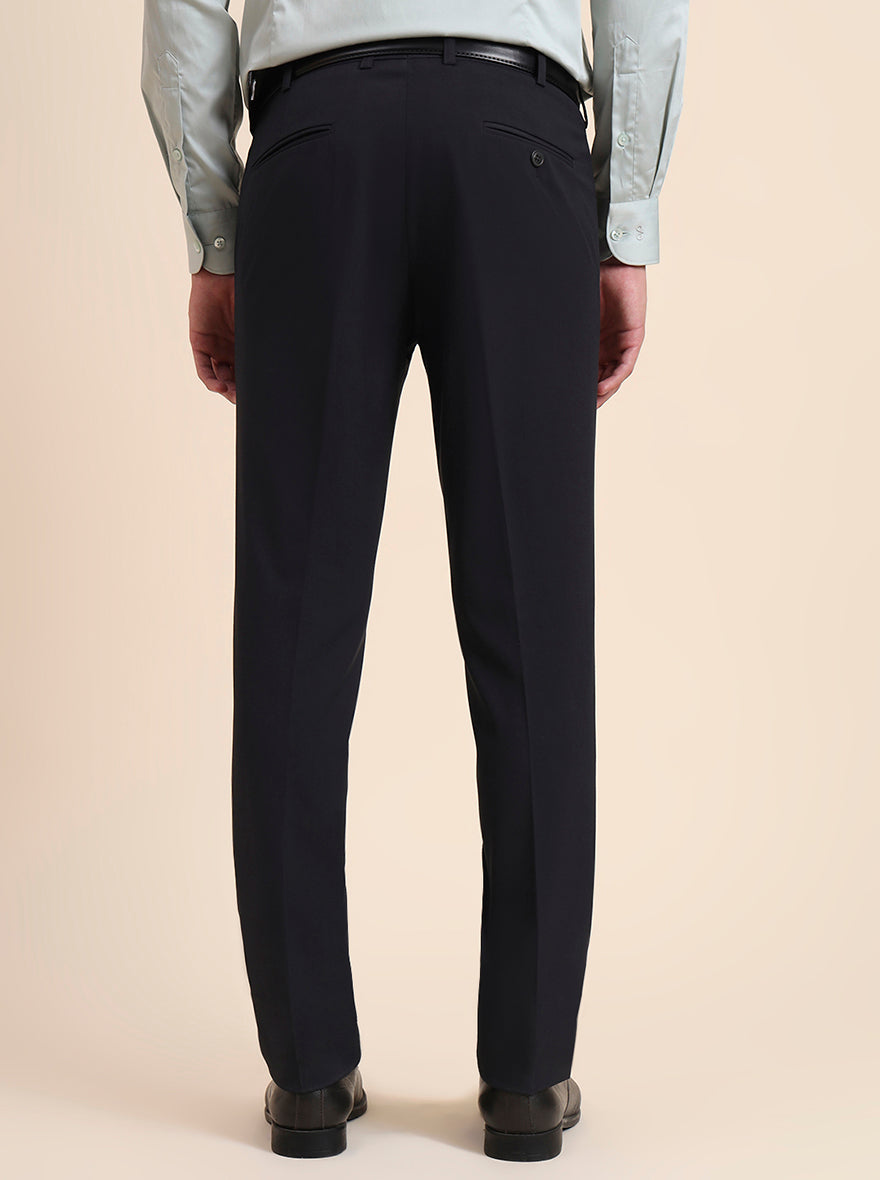 Grey Solid Slim Fit Formal Trouser | JB Studio