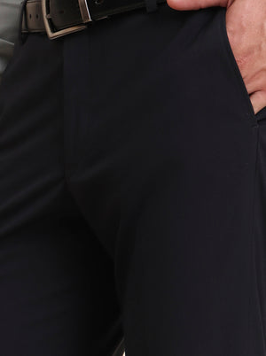 Grey Solid Slim Fit Formal Trouser | JB Studio