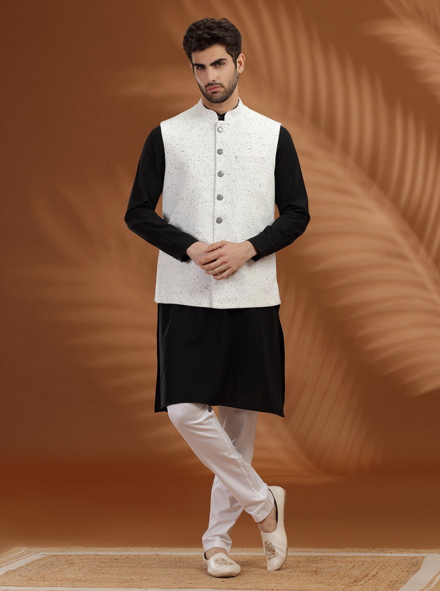 White Solid Waistcoat | Greenfibre