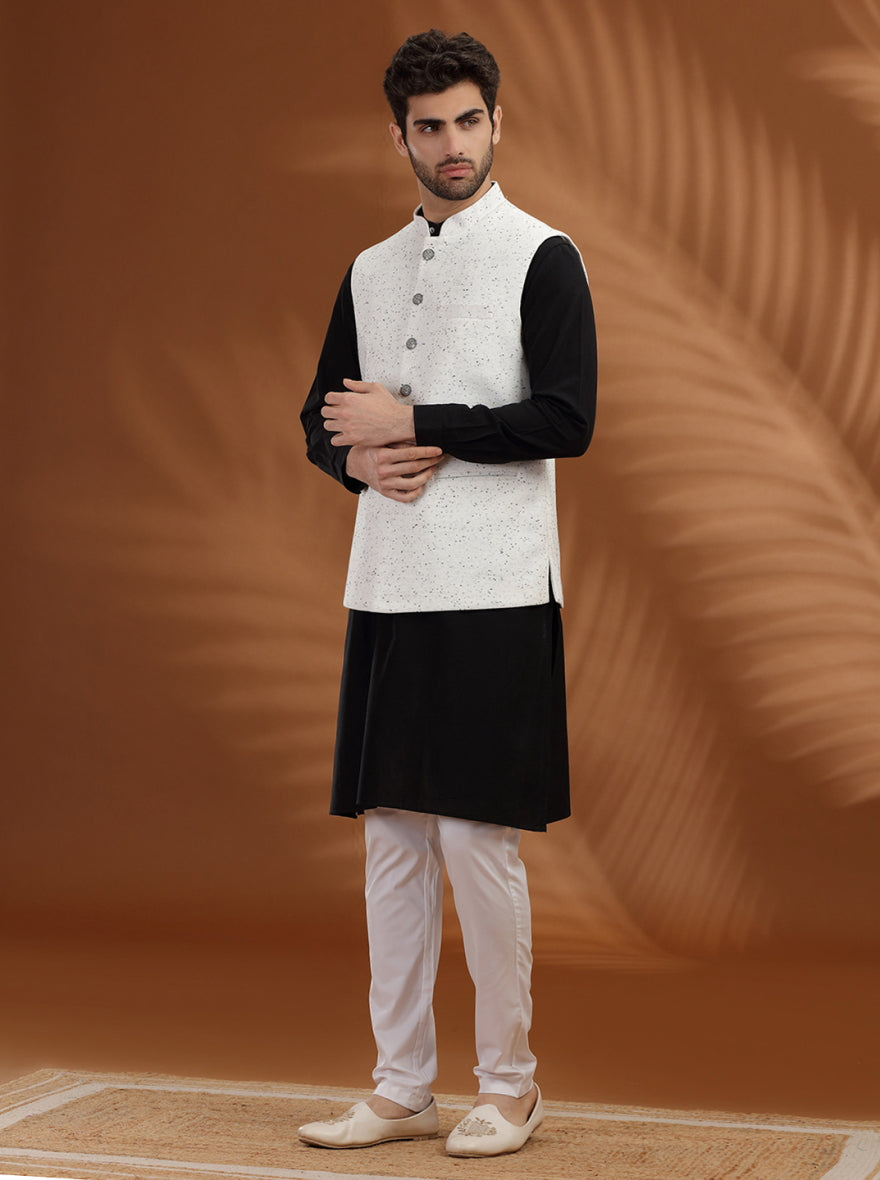 White Solid Waistcoat | Greenfibre