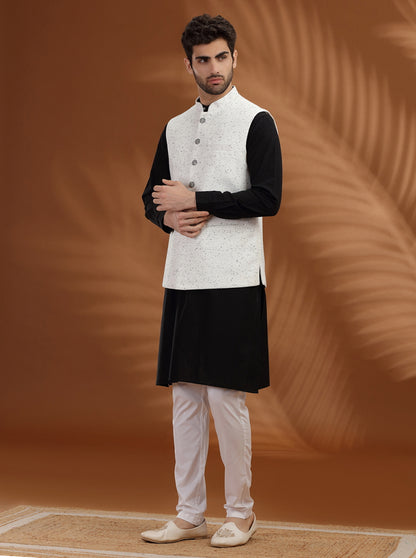White Solid Waistcoat | Greenfibre