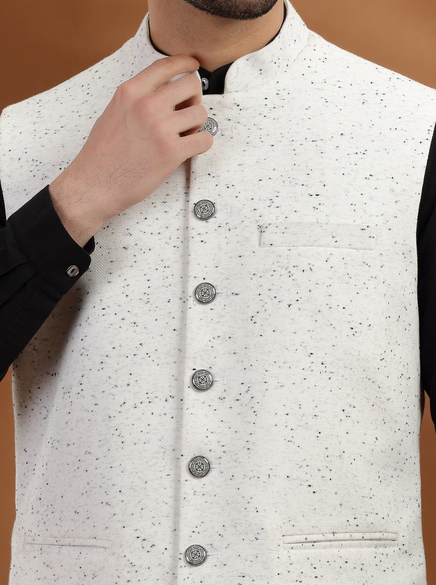 White Solid Waistcoat | Greenfibre