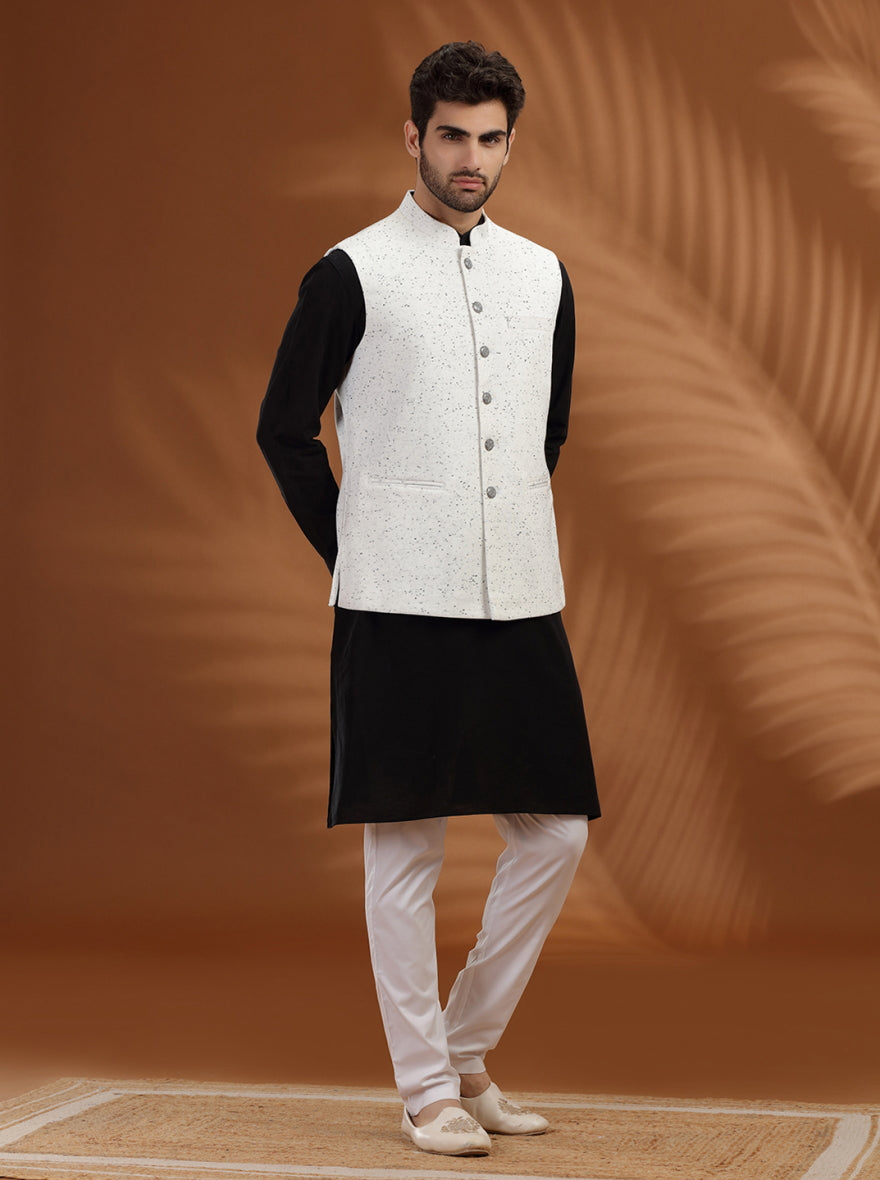 White Solid Waistcoat | Greenfibre