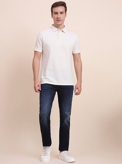 Dark Indigo Blue Washed Straight Fit Jeans | JadeBlue