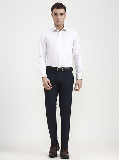 Cream Solid Slim Fit Formal Shirt | JadeBlue Super Luxe