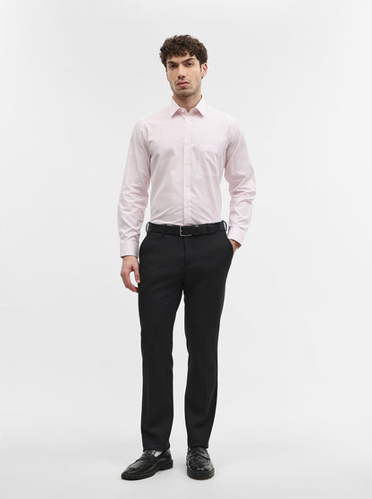 Pink Checked Regular Fit Formal Shirt | JadeBlue