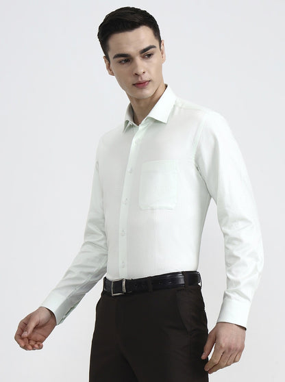 Mint Solid Regular Fit Formal Shirt | JadeBlue
