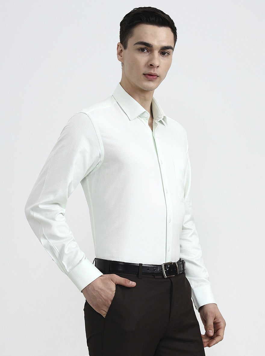 Mint Solid Regular Fit Formal Shirt | JadeBlue