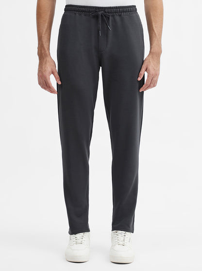 Charcoal Grey Striped Slim Fit Track Pant | JadeBlue