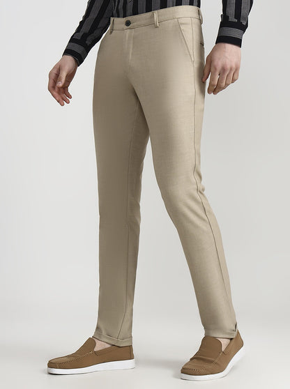 Fawn Solid Slim Fit Club Wear Trouser | Wyre