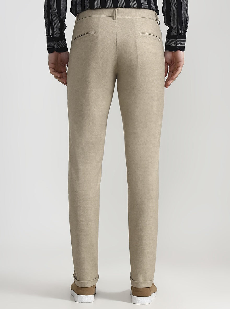 Fawn Solid Slim Fit Club Wear Trouser | Wyre