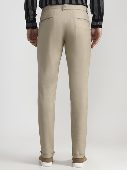 Fawn Solid Slim Fit Club Wear Trouser | Wyre